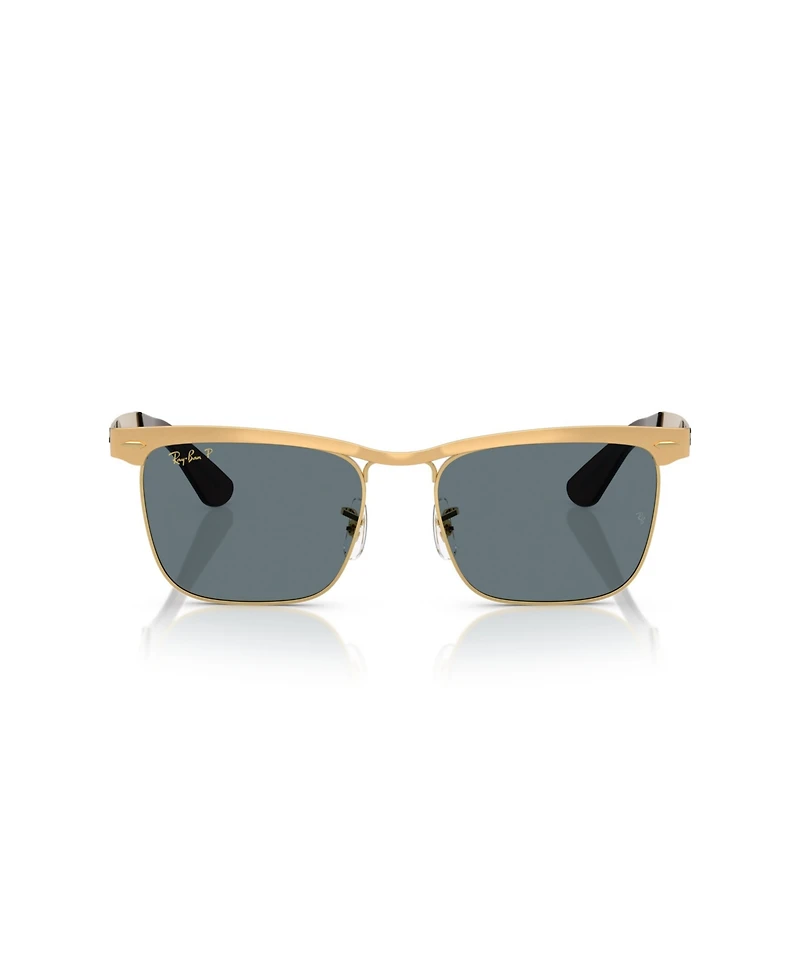 Ray-Ban Unisex Polarized Wayfarer Deluxe Square Sunglasses, RB3875