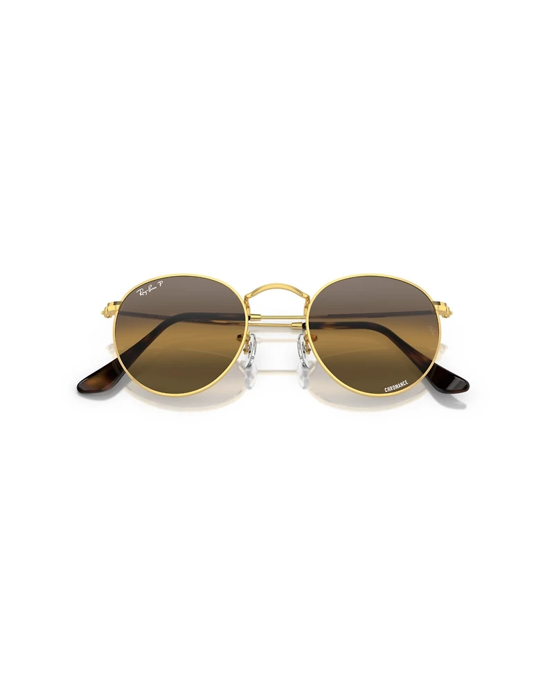 Ray-Ban Men's Polarized Round Metal Lenses Sunglasses, RB3447