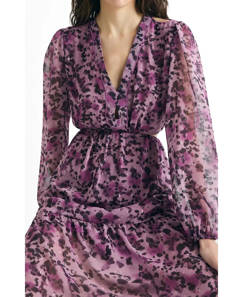Scalpers Women's Midi Dress Print Slits