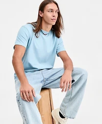 Sun + Stone Men's Tropical Leaf Embroidered T-Shirt, Macy's Exclusive