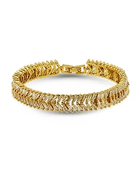 Macy's Trapezium Cubic Zirconia Chevron Pattern Tennis Bracelet