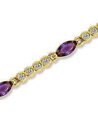 Macy's Marquise Purple Cubic Zirconia Stones Bracelet