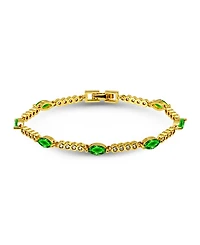 Macy's Marquise Emerald Green Cubic Zirconia Stones Bracelet