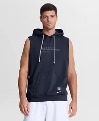 Nike Men's College Navy Seattle Seahawks Sideline Standard Issue Dri-fit Sleeveless Hoodie
