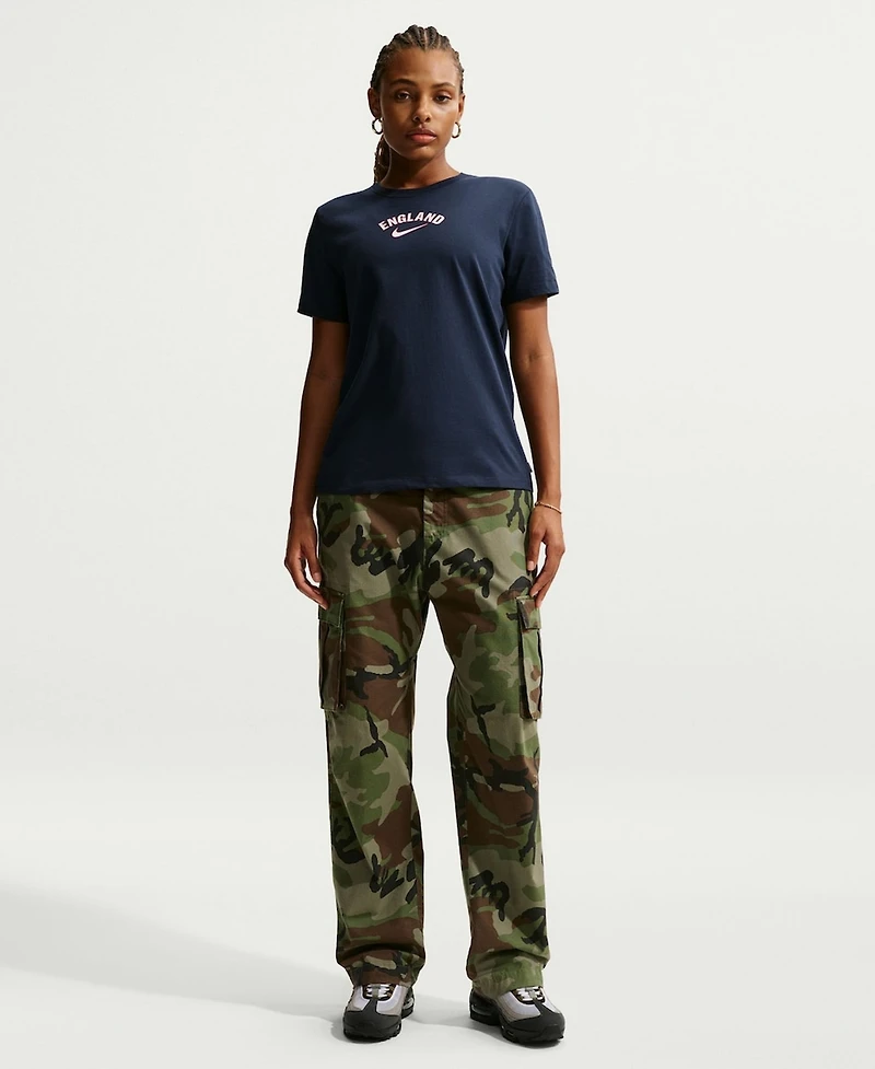 Nike Women's Blue England National Team Wordmark T-Shirt