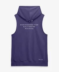 Nike Men's Purple Baltimore Ravens Sideline Standard Issue Dri-fit Sleeveless Hoodie