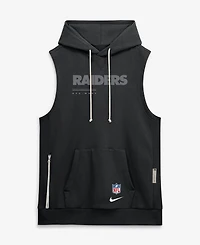 Nike Men's Black Las Vegas Raiders Sideline Standard Issue Dri-fit Sleeveless Hoodie