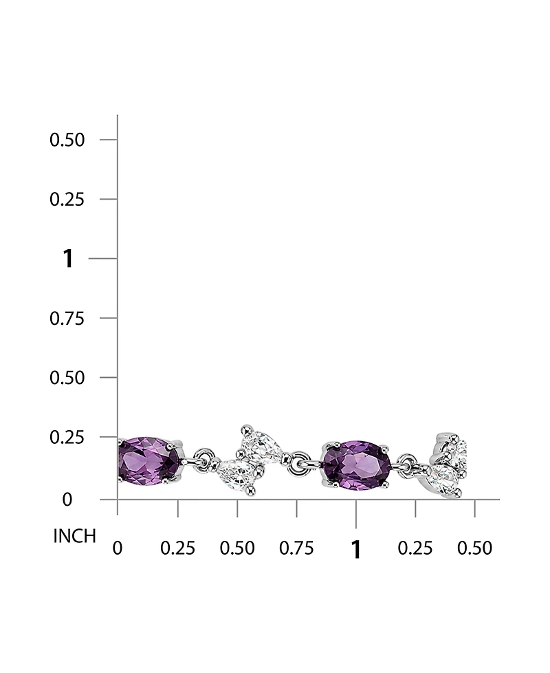 Macy's Pear, Oval Amethyst Cubic Zirconia Bracelet