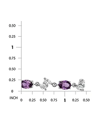 Macy's Pear, Oval Amethyst Cubic Zirconia Bracelet