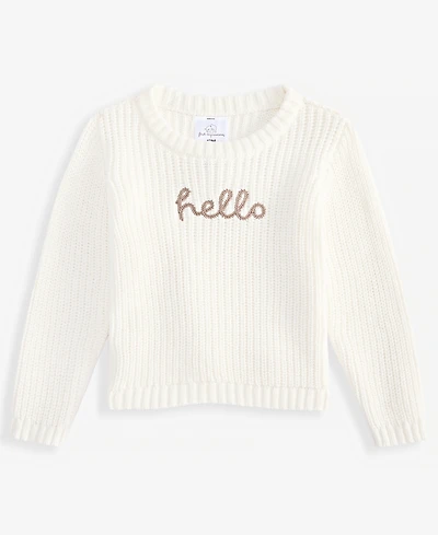 First Impressions Baby 0M-24M Mix & Match Long-Sleeve Cotton Hello Sweater, Macy's Exclusive