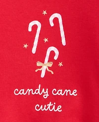 First Impressions Baby Girls' 3M-24M Mix & Match Long-Sleeve Candy Cane Peplum T-Shirt, Macy's Exclusive