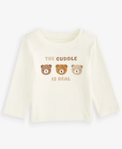 First Impressions Baby Boys' 3M-24M Mix & Match Long-Sleeve The Cuddle Is Real Bear T-Shirt, Macy's Exclusive