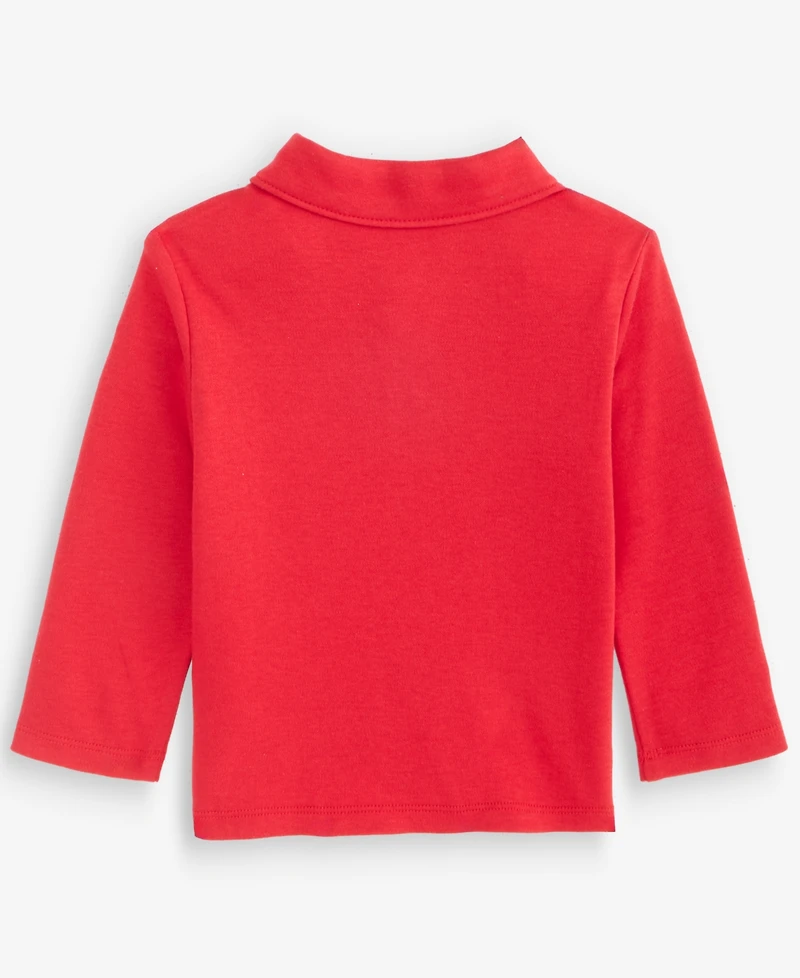 First Impressions Baby Boys' 3M-24M Mix & Match Long-Sleeve Gingerbread Polo T-Shirt, Macy's Exclusive