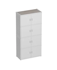 5-Shelf Heavy-Duty Garage Storage Cabinet Tower with Side Pegboards, White (35 in. W x 71.1 in. H x 15.7 in. D