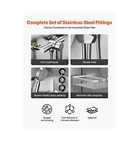 Ruie Stainless Steel Dog Washing Station 50 inch Pet Grooming Tub with Ramp