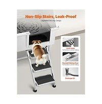 Ruie 38 inch Stainless Steel Dog Washing Station Pet Grooming Tub Hot Cold Faucet