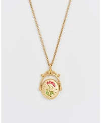 Fable England O Initial Orchid Gold Spinner Chain Necklace