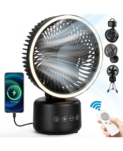 Antarctic Star 4-in-1 Portable Outdoor Fan with Tripod, Remote and Dual-Color Led