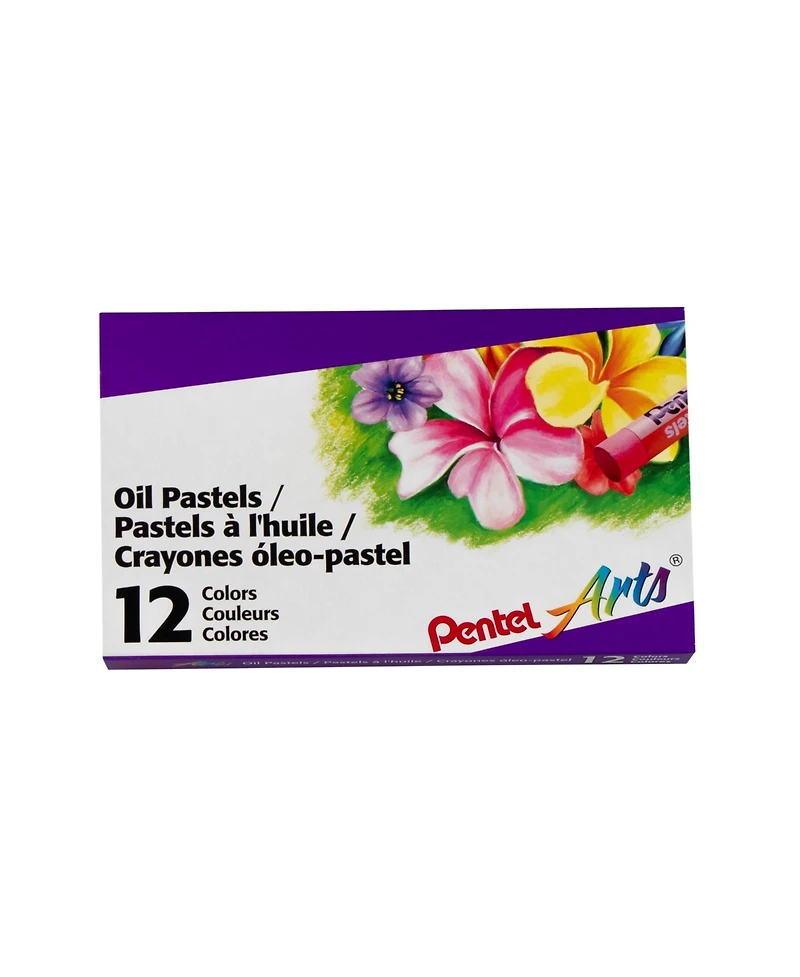 Pentel Oil Pastels Box Set with 12 Count Sets Pack of 12