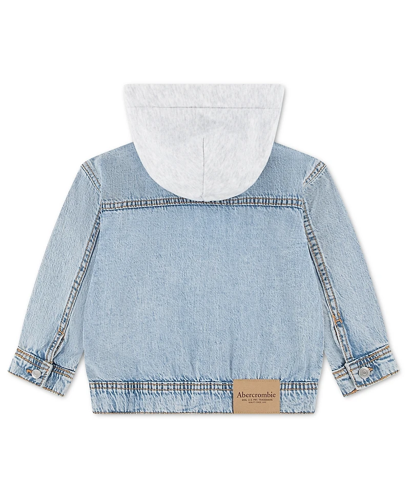 abercrombie kids Toddler Boys' 2T-5T Hooded Denim Jacket