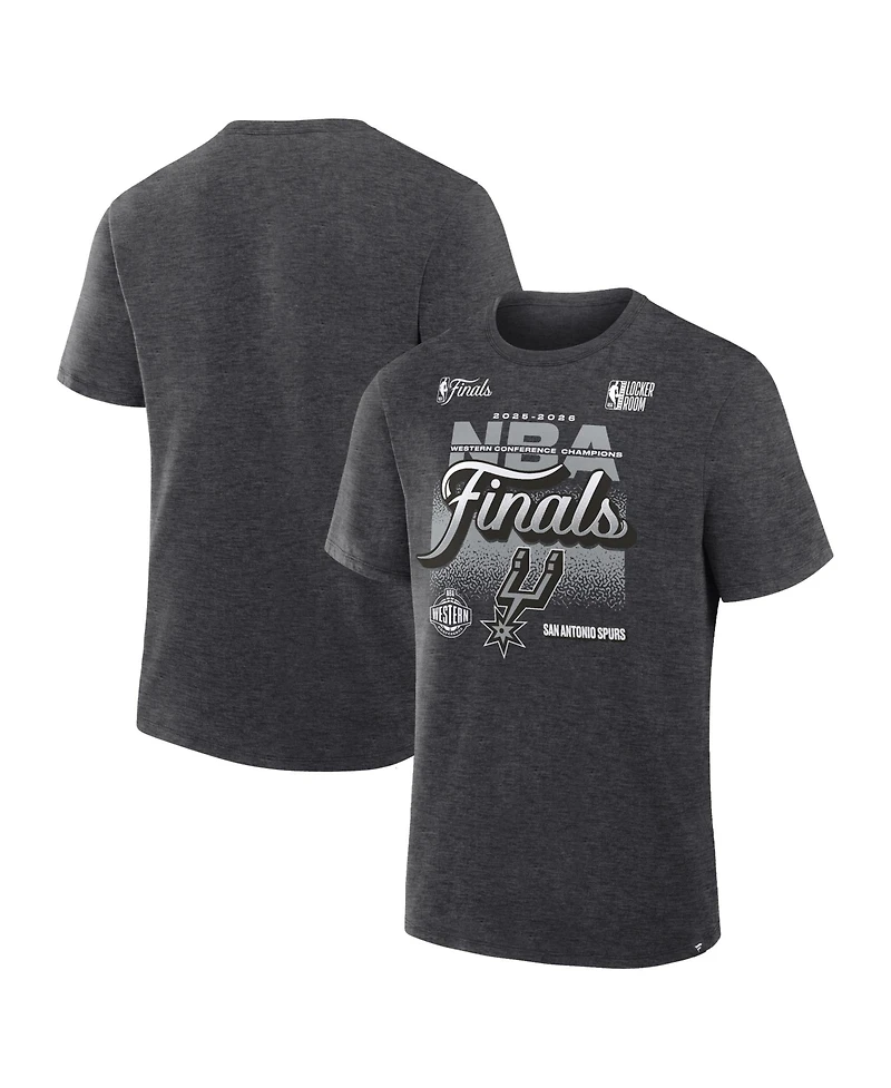 Fanatics Men's Charcoal San Antonio Spurs 2026 Western Conference Champions Locker Room T-Shirt