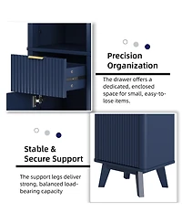 Phying 68" H Tall Bathroom Storage Cabinet with Adjustable Shelves and One Drawer and Door, Storage Cabinet for Bathroom, Living Room