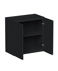 Boyel Living Double Door Short Wall Cabinet with Shelves, Ready to Assemble Kitchen Cabinet with Solid Wood Frame, Soft-Close Slides and Hinge