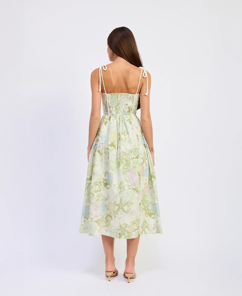 En Saison Women's Blair Printed Sleeveless Midi Dress