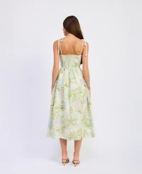 En Saison Women's Blair Printed Sleeveless Midi Dress