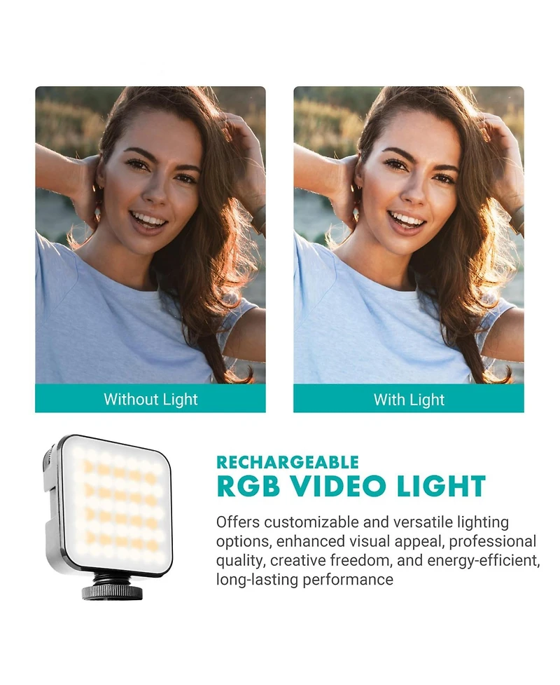 Movo iVlogger-pro Vlogging Kit for iPhone/Android Smartphones with Mic, Light, Tripod, and More