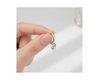 Rachel Glauber Radiant Gold Plated Cz Huggie Hoop Earrings
