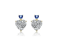Rachel Glauber Dainty 14K Gold Plated Cz Heart Earrings