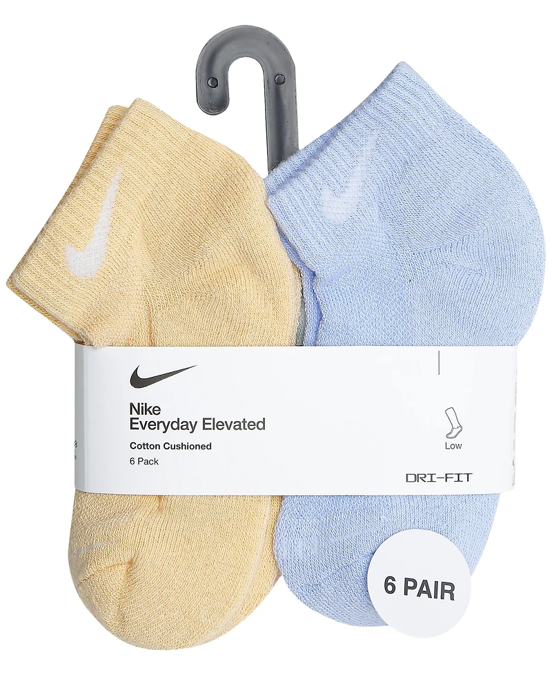 Nike Boys' and Girls' 4-7 Dri-fit Elevated Low Socks, 6-Pack