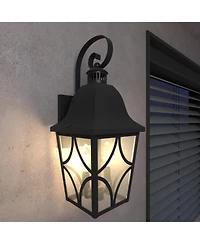 Midola Outdoor Wall Light Fixtures, Waterproof Exterior Wall Sconce Porch Lights, Matte Wall Lantern with Clear Glass, Outside Wall Mount Lighting