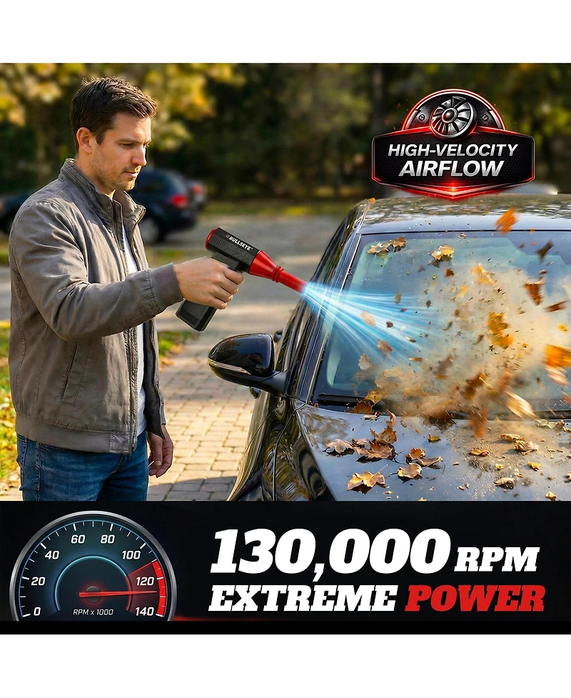 Bullseye Air Blaster Portable 130,000 Rpm 4000mAh Compressed Air Rechargeable Electric Duster