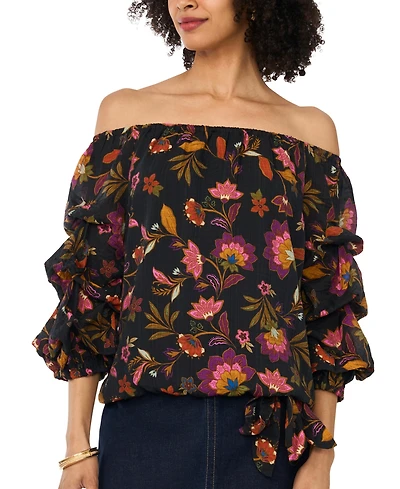 Vince Camuto Women's Off-The-Shoulder Bubble-Sleeve Top