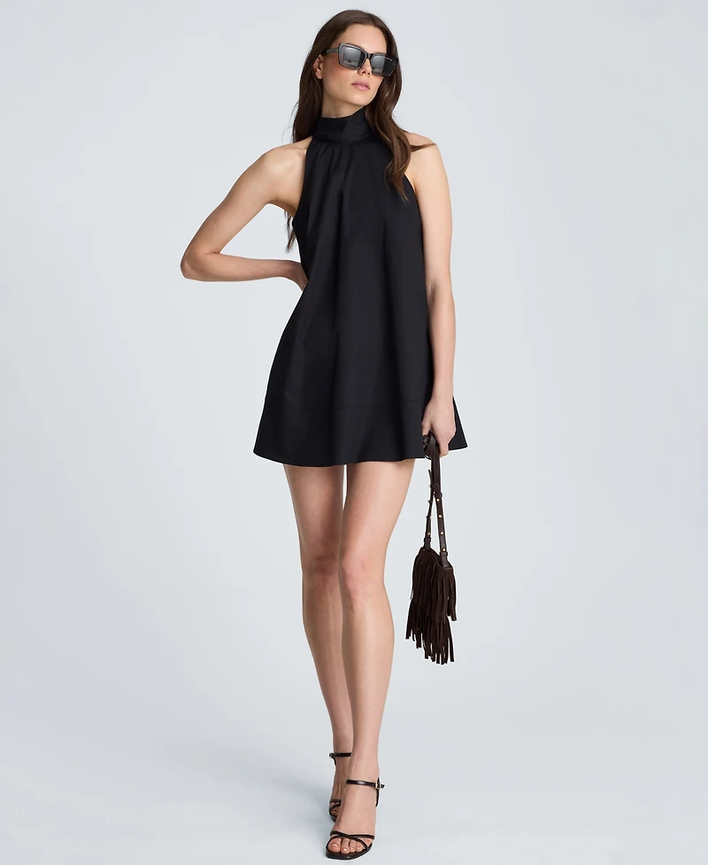 Kenneth Cole Women's Self-Tie Back Halter Neck Mini Dress