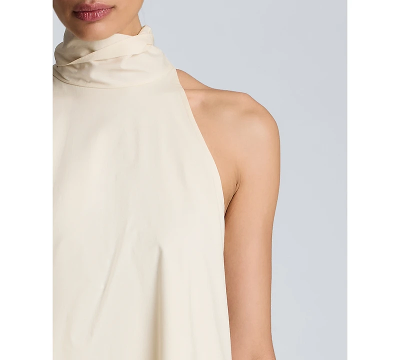 Kenneth Cole Women's Tie Back Halter Neck Midi Dress