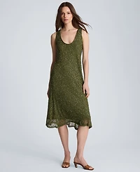 Kenneth Cole Women's Bias Scoop Neck Long Slip Dress