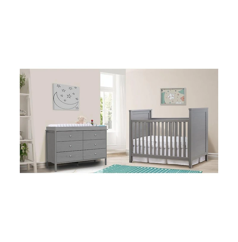 Sorelle Farmhouse Classic Pine Crib, Weathered