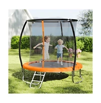 Ruie 8 feet Outdoor Heavy-Duty Recreational Trampoline with Enclosure Net Ladder