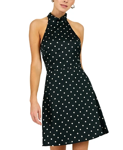 Line & Dot Women's Sophie Polka Halter Neck Mini Dress