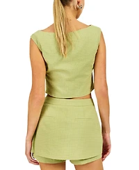 Line & Dot Women's Shea Boat Neck Sleeveless Top