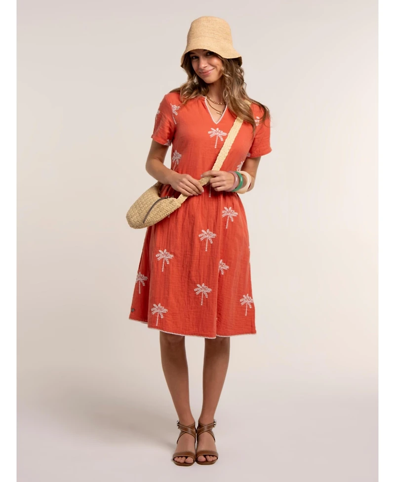 Brakeburn Women's Sol Embroidered Midi Dress