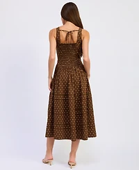 En Saison Women's Stella Polka Dot Sleeveless Midi Dress