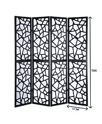 sumyeg 4-Panel Folding Room Divider Screen for Indoor Space Separation and Privacy Partition Use