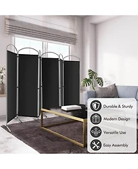 sumyeg 6-Foot 6-Panel Freestanding Folding Privacy Screen Room Divider for Indoor Use