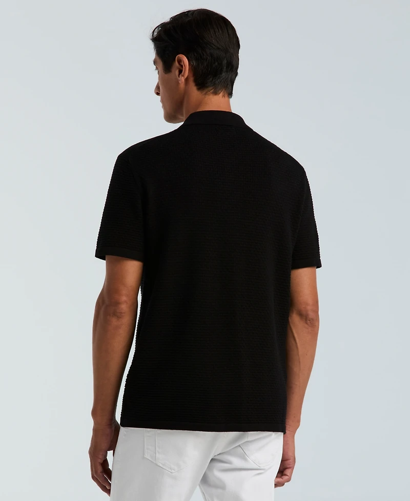 Perry Ellis Men's Cotton Wavy Stripe Sweater