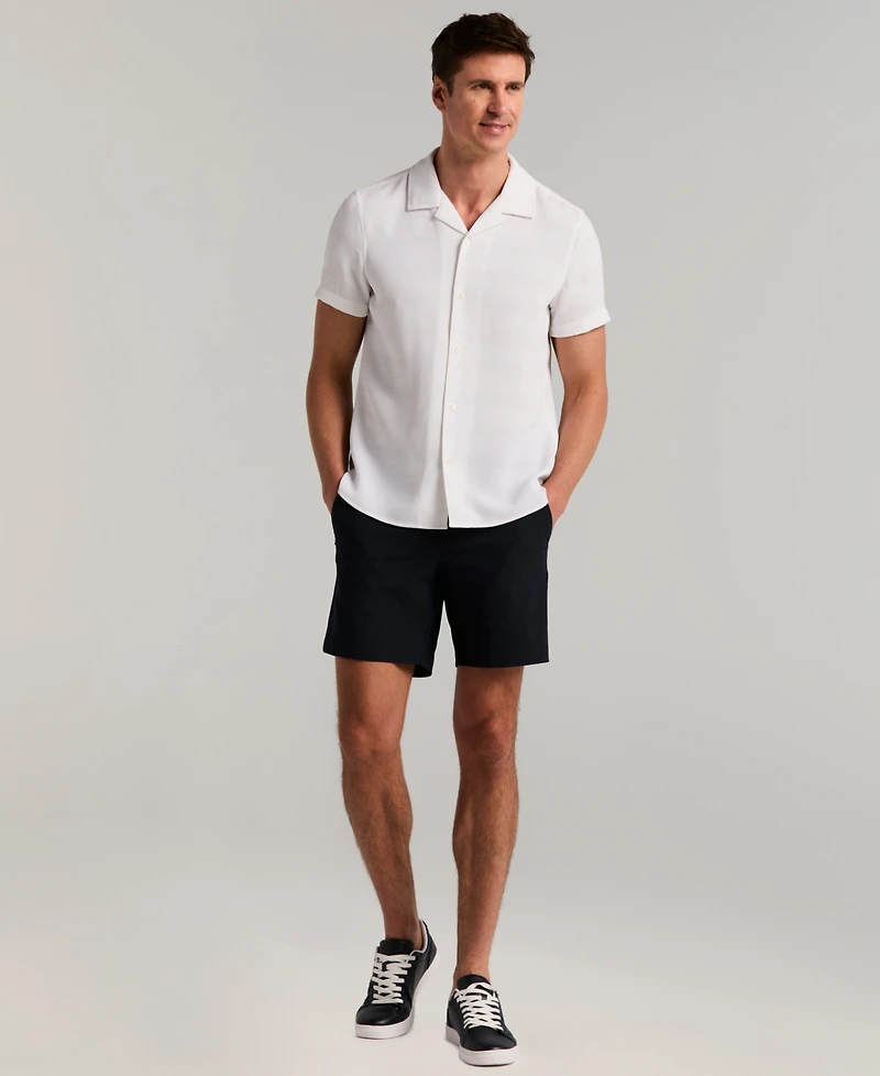 Perry Ellis Men's Dobby Stripe Camp Collar Shirt