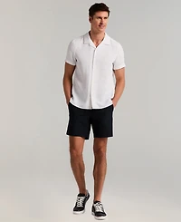 Perry Ellis Men's Dobby Stripe Camp Collar Shirt